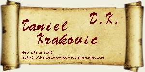 Daniel Kraković vizit kartica